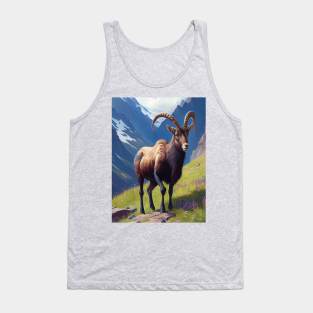 Siberian ibex Oil paint Tank Top